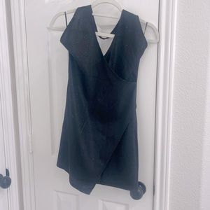 BLACK PRINCESS POLLY WRAP DRESS